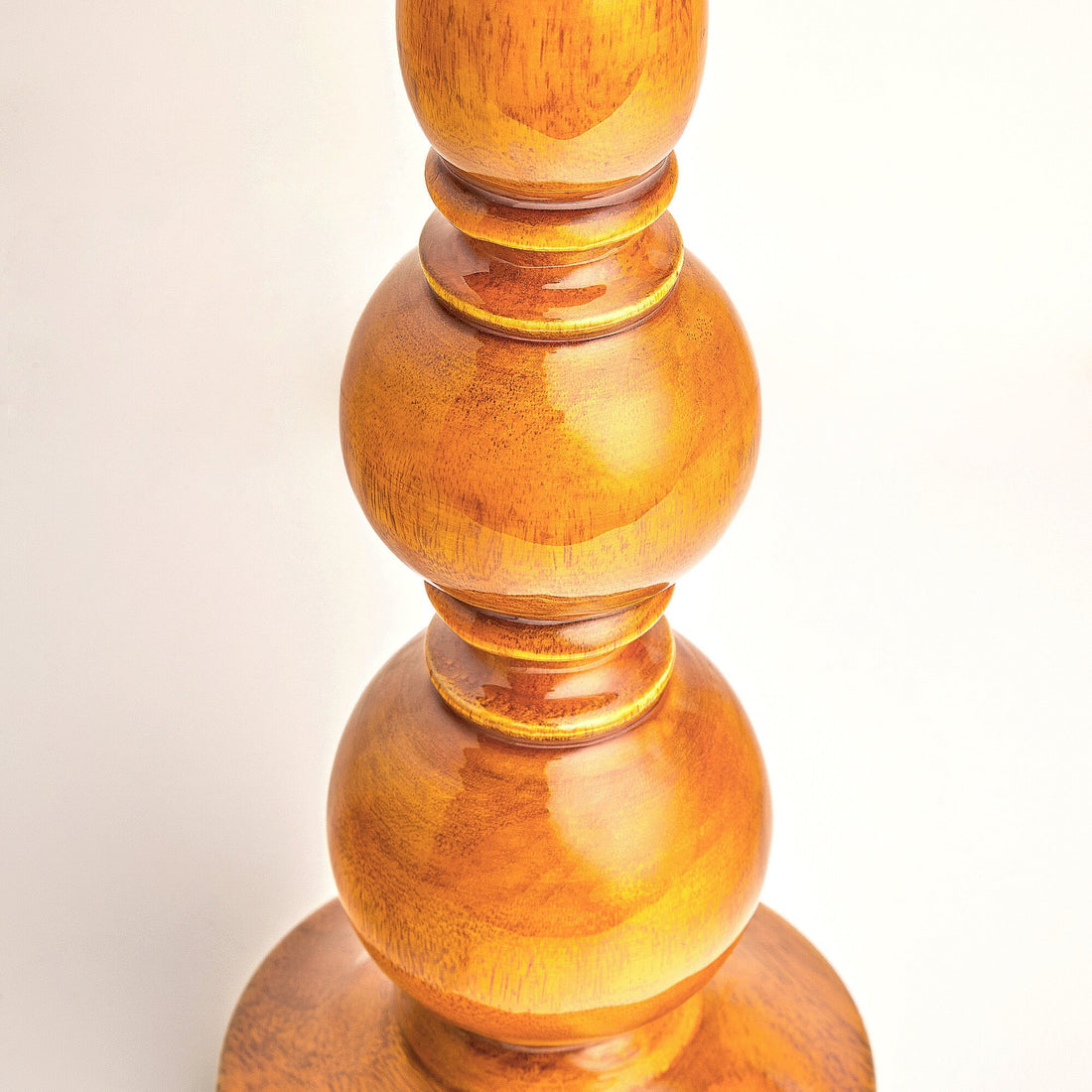 Grainora Table Lamp with Wooden Grain Base - Fabric Lampshade for Living Rooms