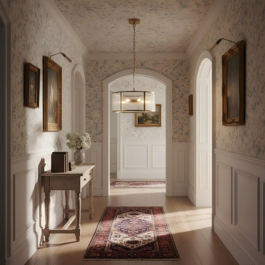 RibGlow Ribbed Glass Pendant Light - Antique Style Pendant Light for Dining Room