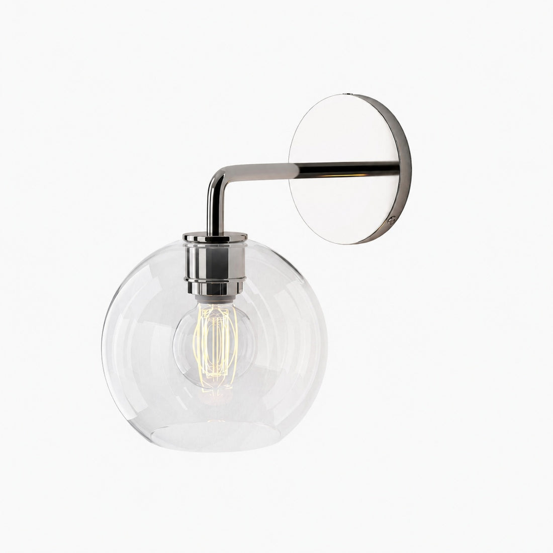 Selvion Artistic Globe Sconce Light - Handcrafted Glass Sculptural Wall Fixture