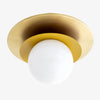 Artivo Layered Brass Globe Light – Versatile Opal Glass Ceiling or Wall Sconce for Stylish Spaces