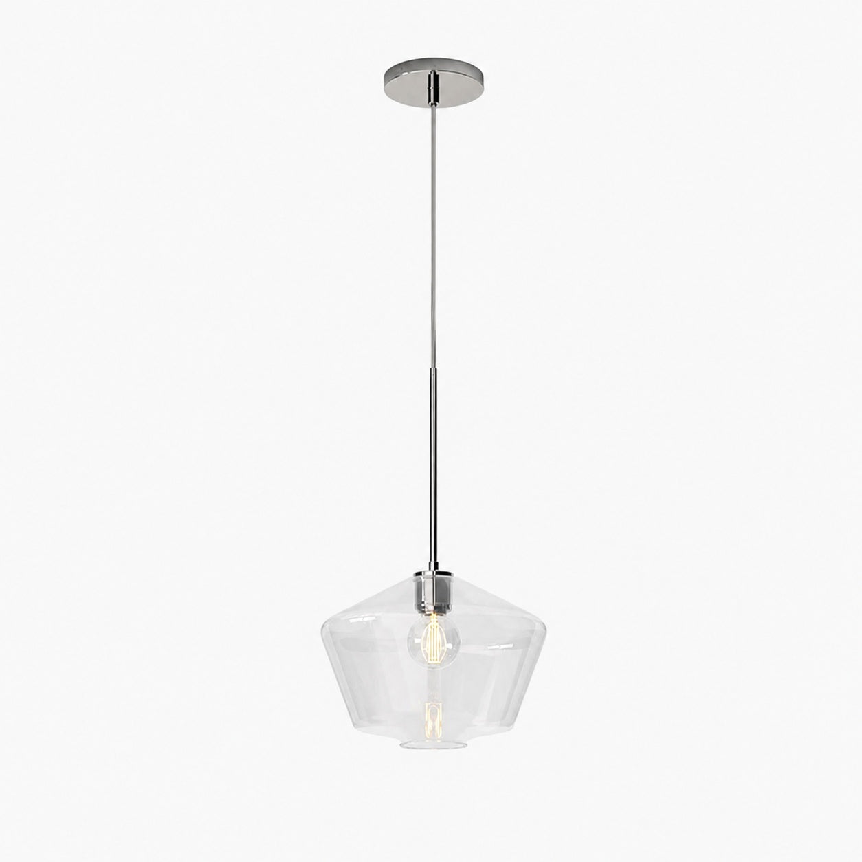 Merin Transparent Glass Sculpture Geometric Chandelier