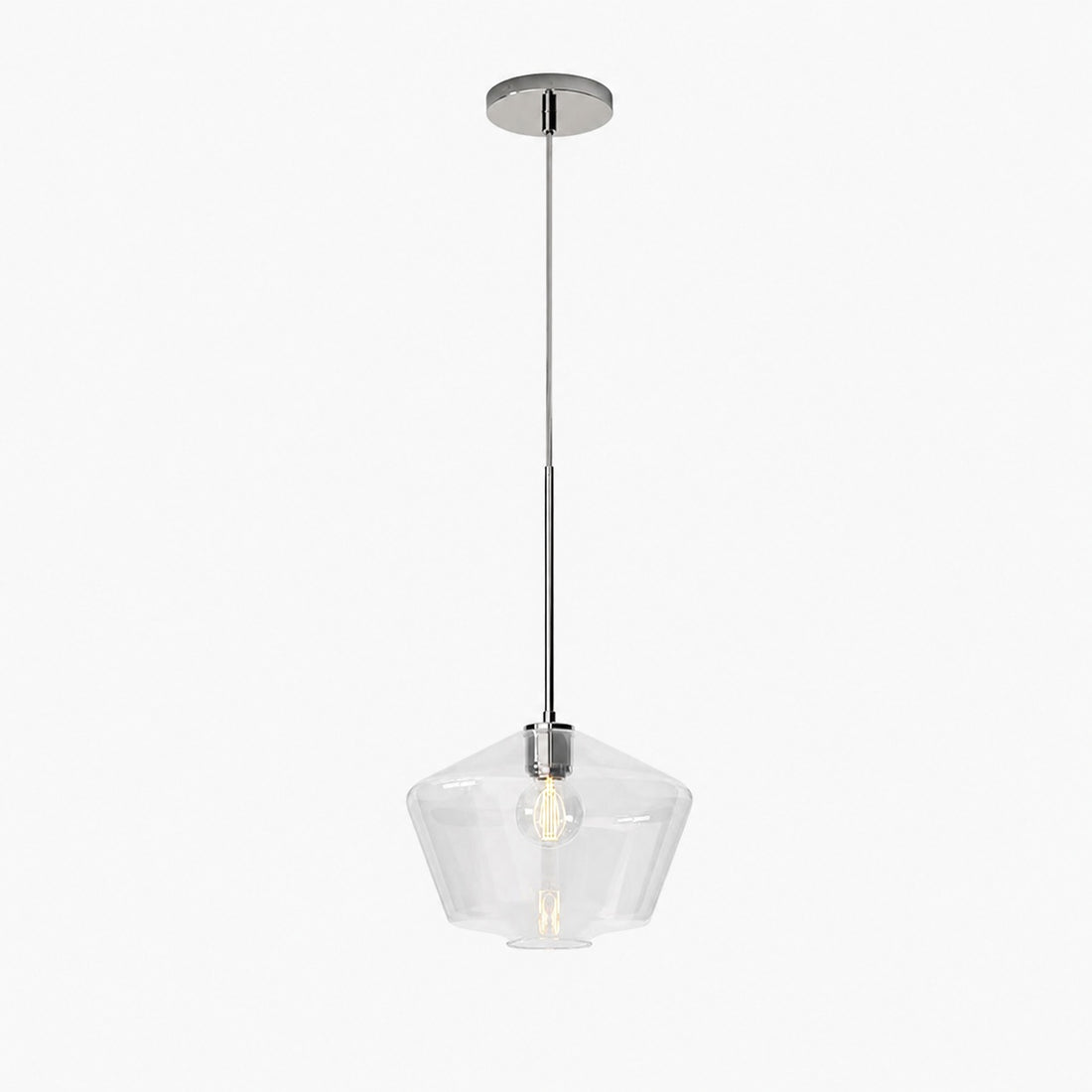 Merin Transparent Glass Sculpture Geometric Chandelier
