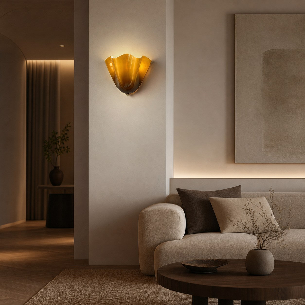 Bellina Modern Wall Light - Artisanal Glass Vera Lamp for Interior Decor
