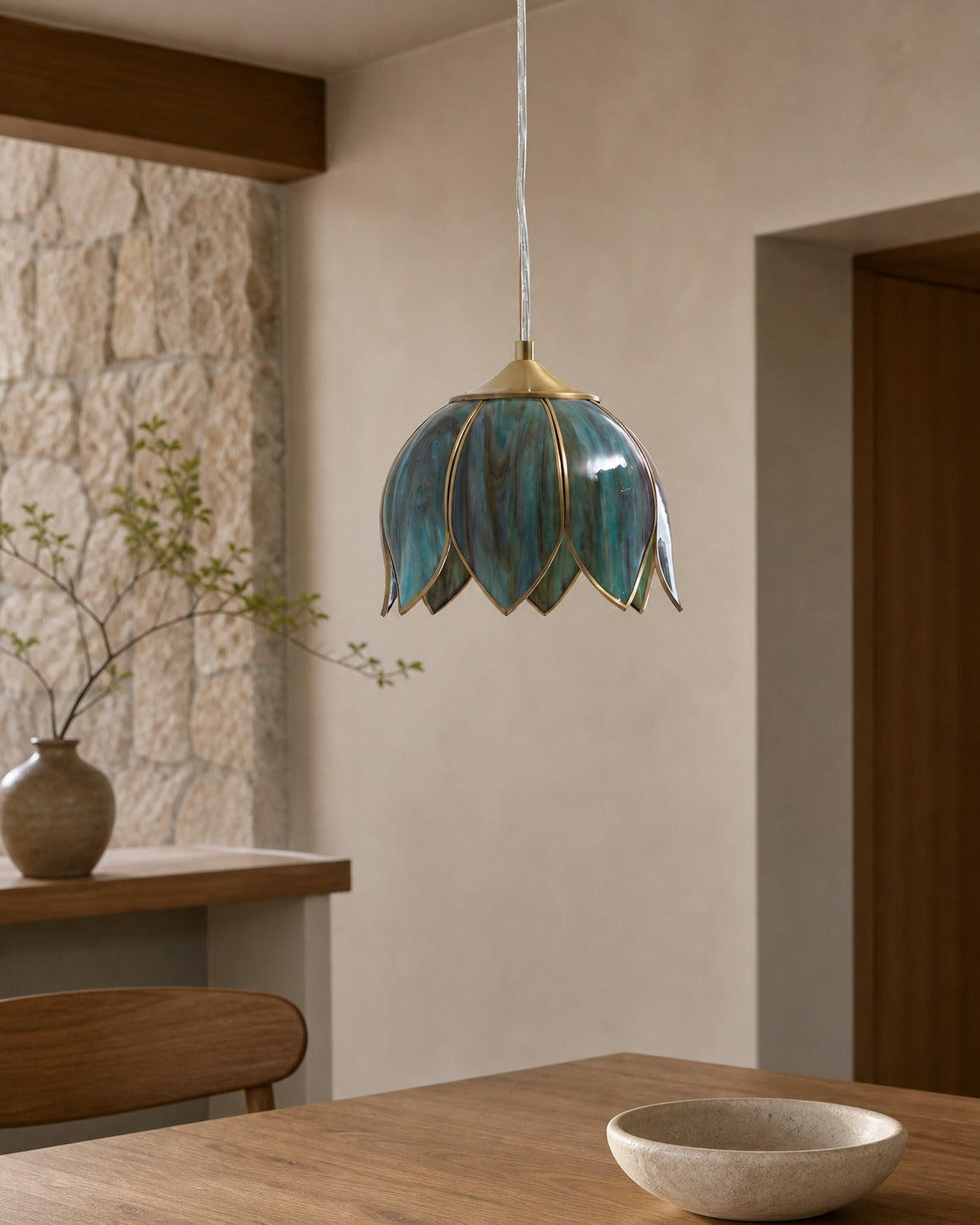 Retro Lotus Pendant Lamp