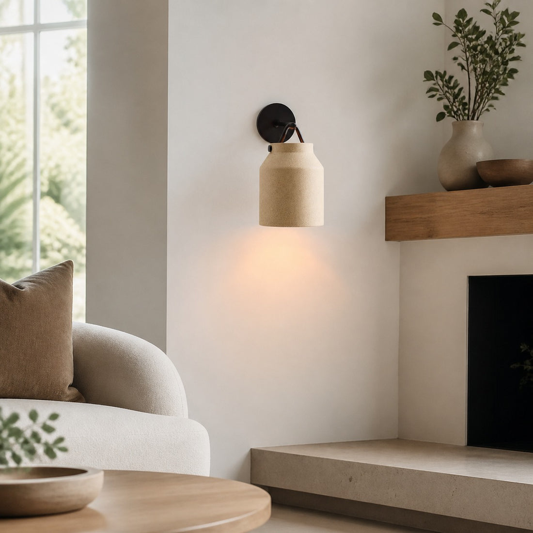 Hanton Modern Minimalist Brass and Glass Sconce – Damp Rated for Bathrooms