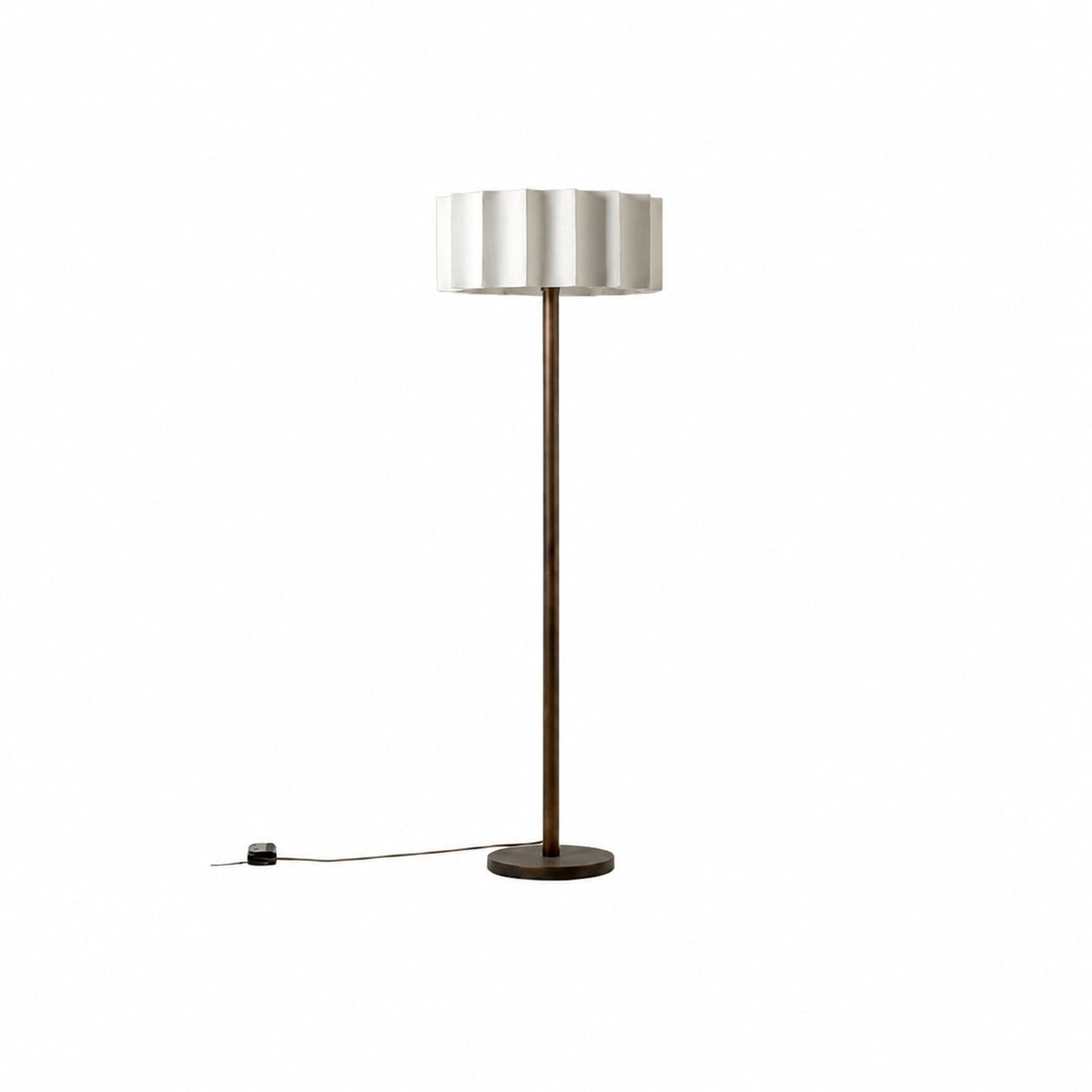 Cavilon Modern Floor Lamp - Slim Profile and Soft Shade Contemporary Metal Lighting for Bedroom