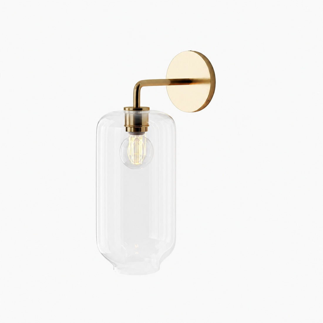 Lumivelle Pebble Sconce - Stylish Wall Light - Glass & Metal, Energy Efficient