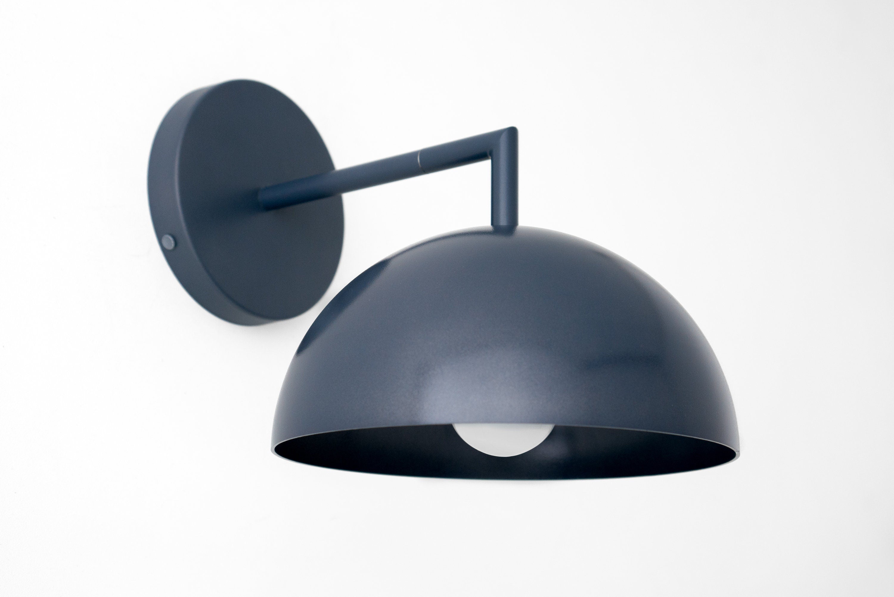 Metio Dome Shaped Minimalist Metal Design Wall Light – Ideal for Living Rooms and Bedrooms