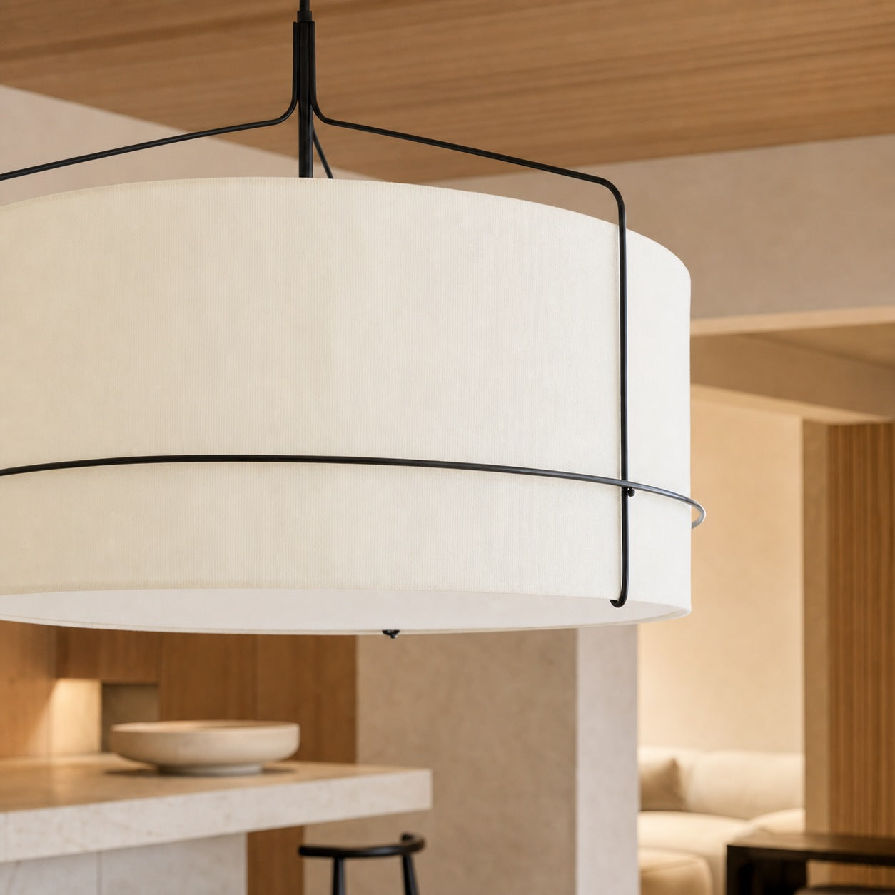 Horelia Pendant - Industrial Ceiling Light with Dark Bronze Metal