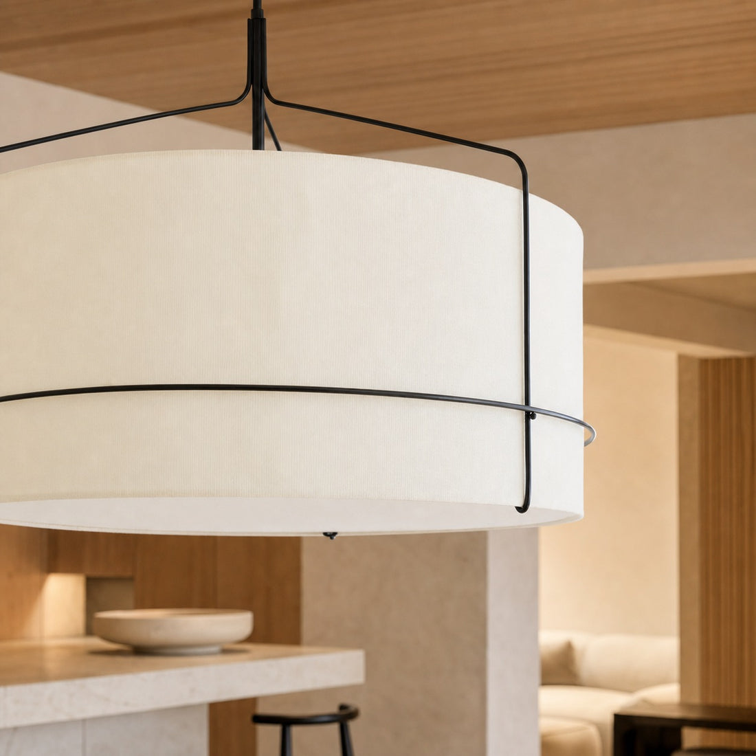 Horelia Pendant - Industrial Ceiling Light with Dark Bronze Metal