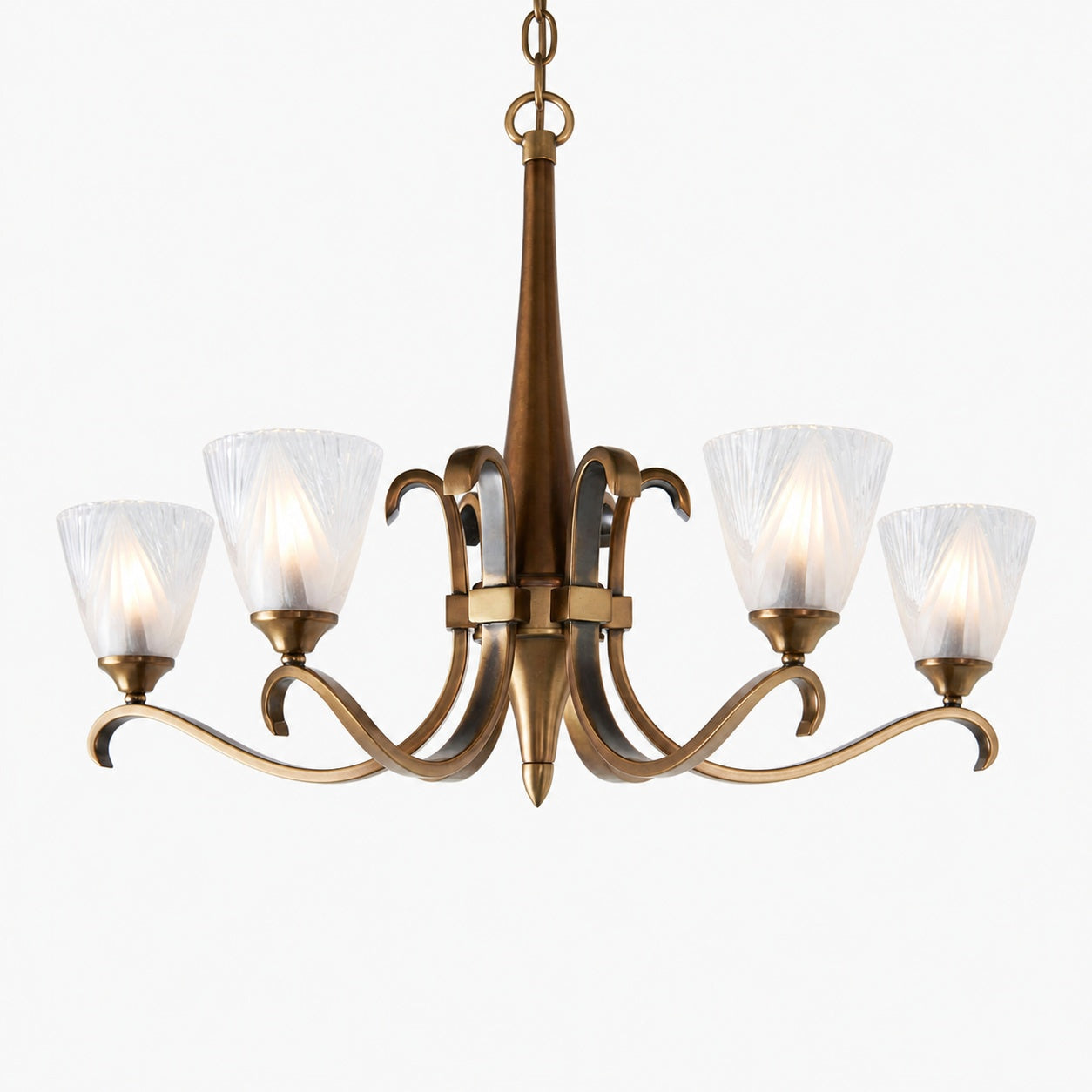 Lunetal Multi-Light Chandelier Crystal Accents Brass Finish - Modern Luxury for Dining Room and Living Room