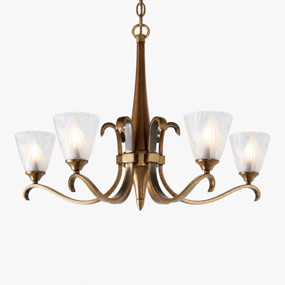 Lunetal Multi-Light Chandelier Crystal Accents Brass Finish - Modern Luxury for Dining Room and Living Room
