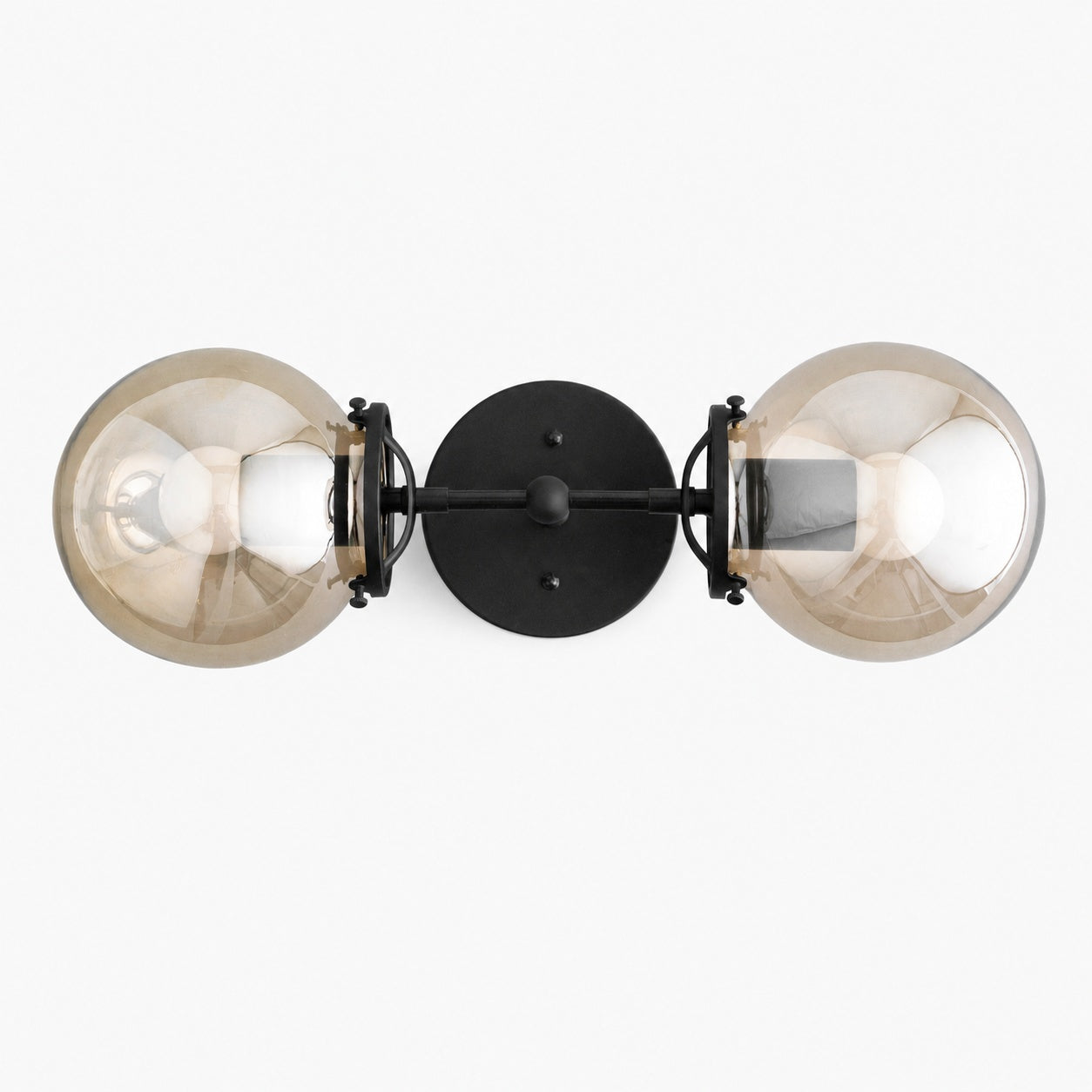 Lumio Globe Double Globe Vanity Wall Light - Rustic Farmhouse Bathroom Wall Fixture