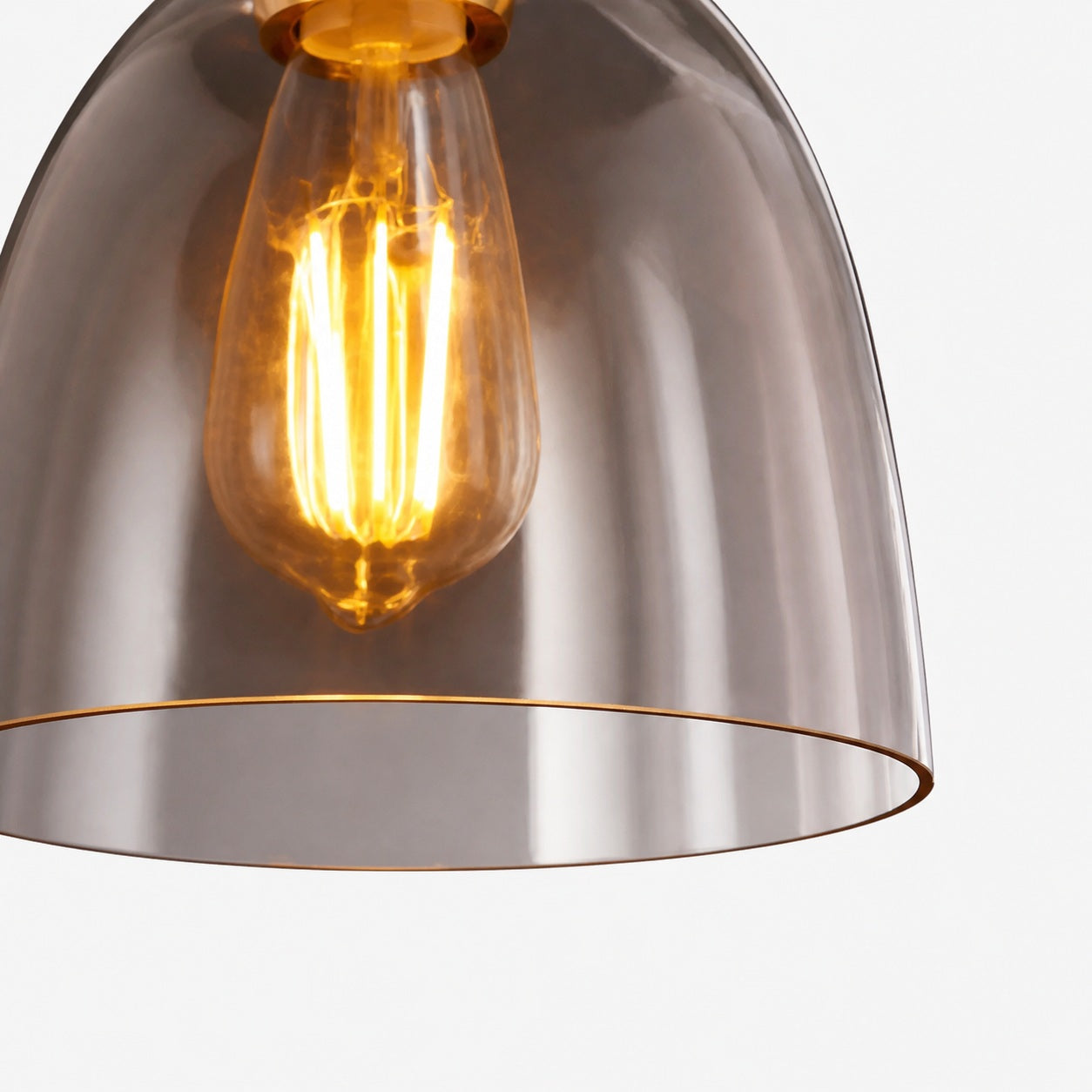Readium Tinted Glass Pendant Light - Minimalist Dome Shade Adjustable for Kitchen Island and Dining Room
