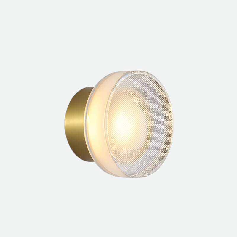 Round Textured Glass Wall Lamp