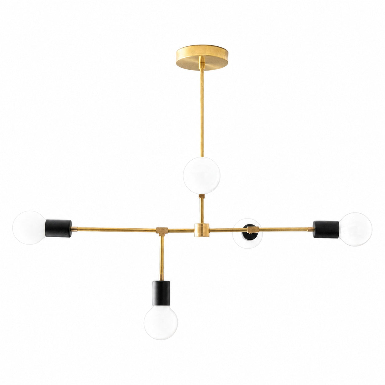 Mobilux Line 5 Light Chandelier - Modern Ceiling Hanging Lamp for Dining Room