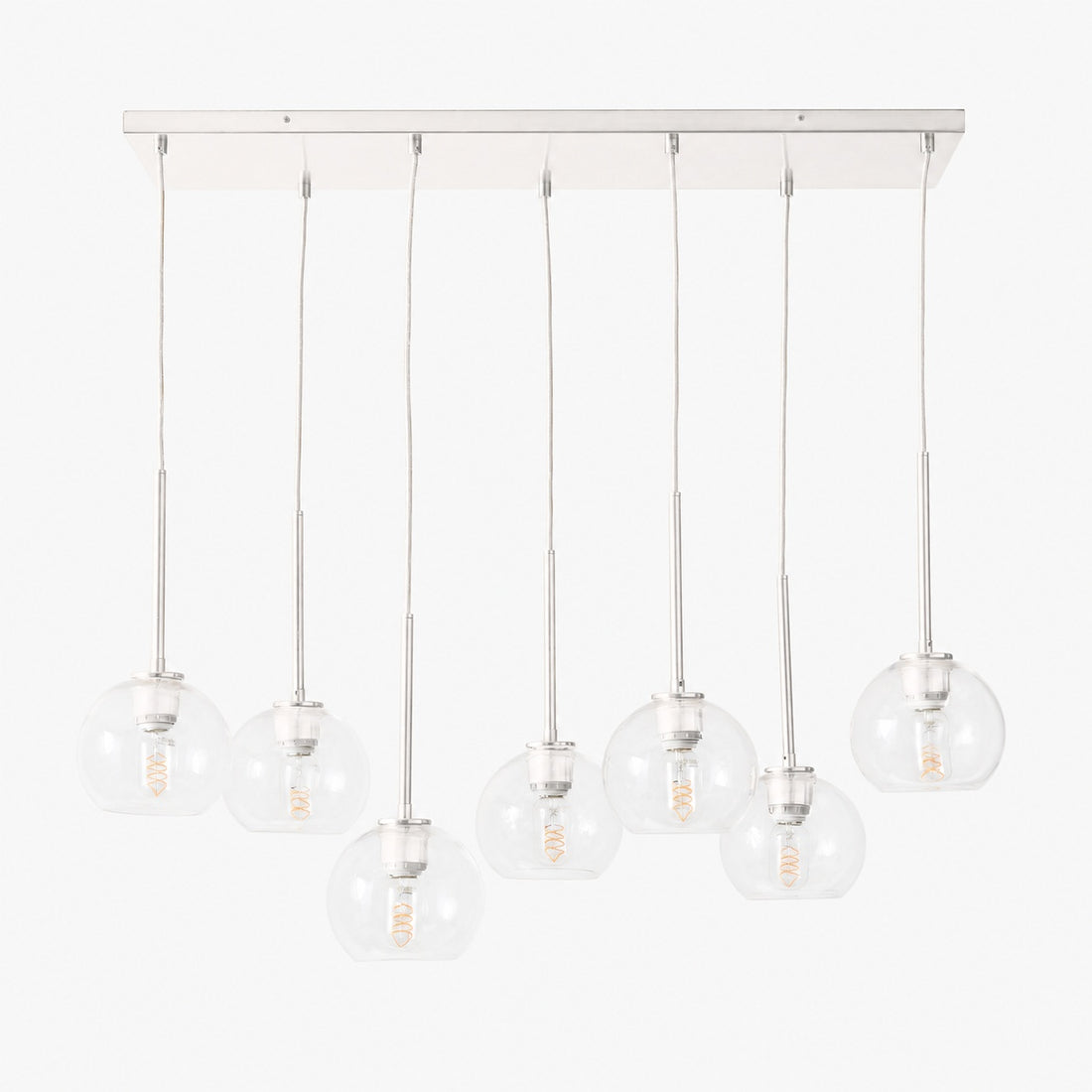 Selvion Elegant 7-Light Globe Chandelier – Glass Pendant Light