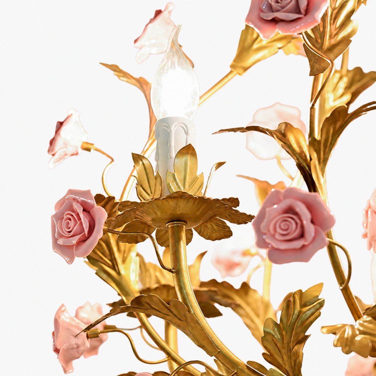 Ceramic Rose Chandelier