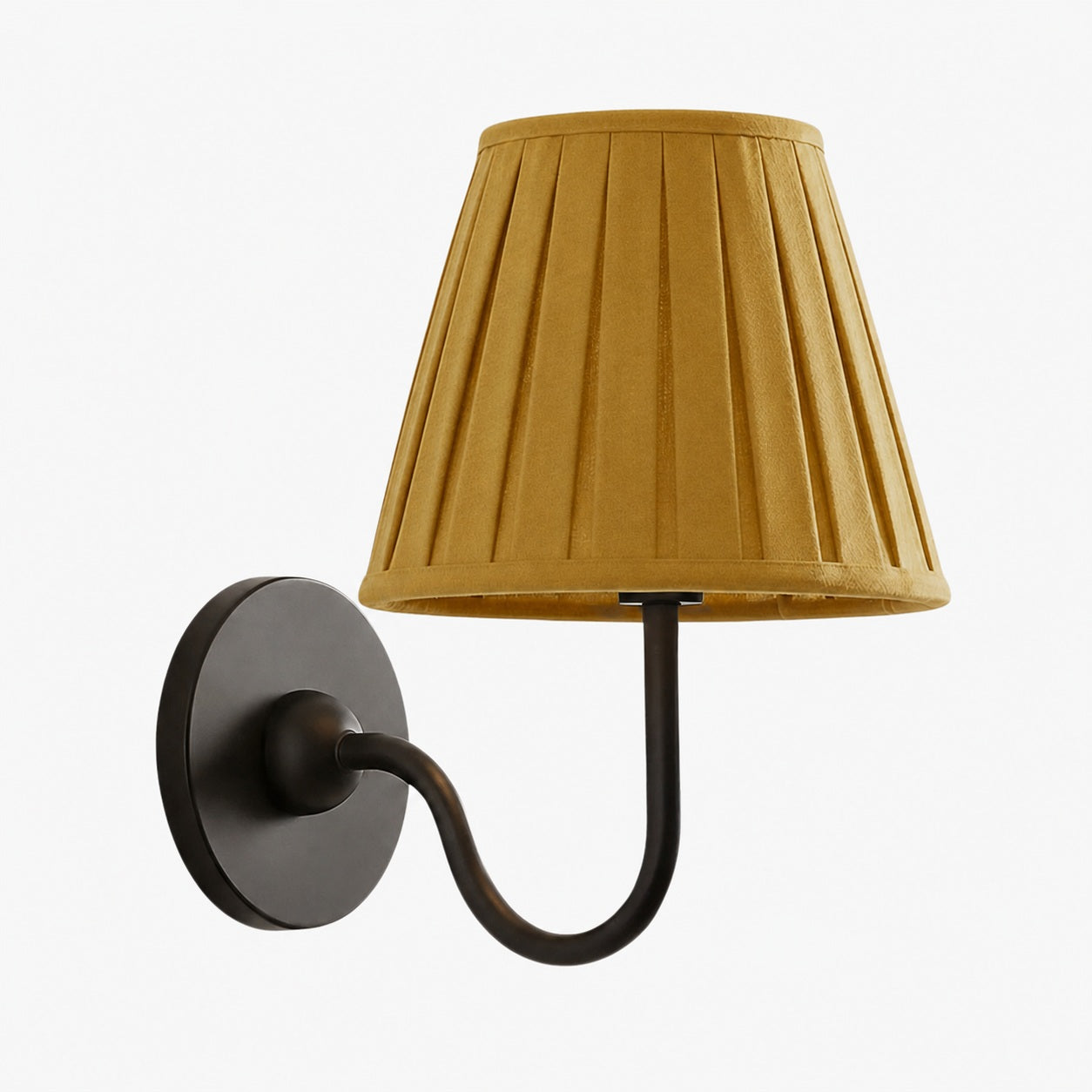 Luvora Vintage Pleated Shade Wall Lamp - Modern Brass Linen Wall Lighting