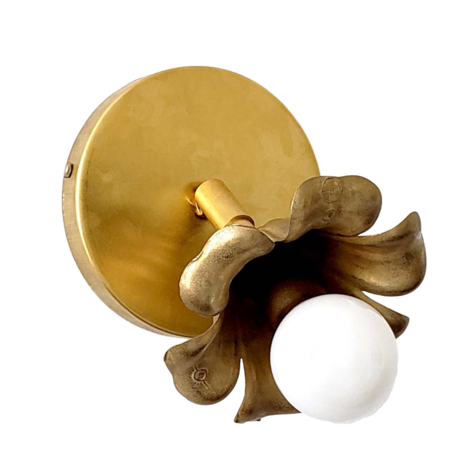 Romantic Brass Sconce - Adjustable Flower Cup Wall Light for Cozy Spaces