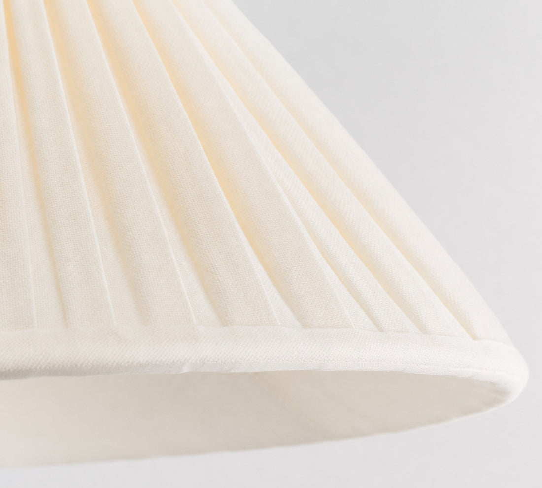 Luvora Pleated Shade Flush Mount - Fabric Round Design for Low Ceilings