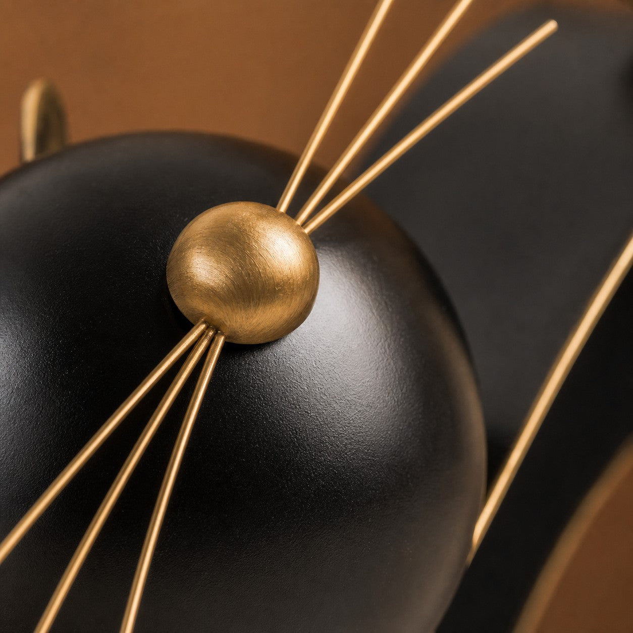 Felora metal cat figurine gold whisker detail
