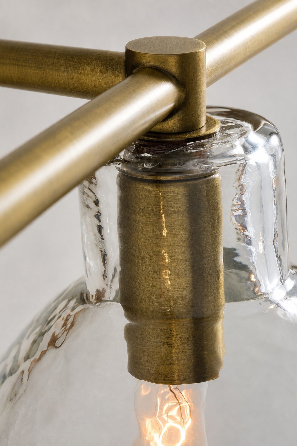 Glavira Recycled Glass Double Sconce - Indoor Brass Wall Lighting