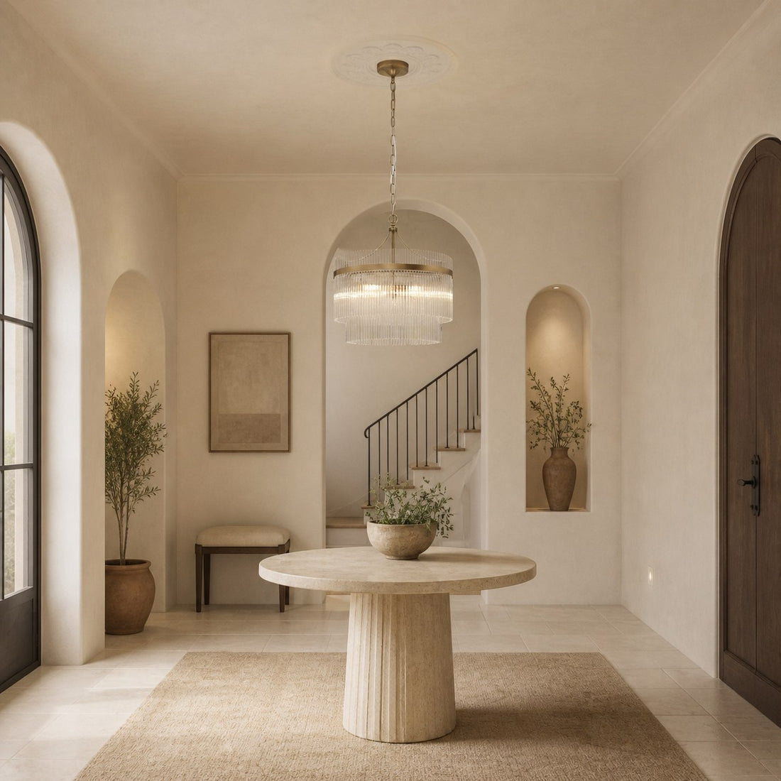 RibGlow Pendant Light – Trio Pendant with Elegant Glass Rods for Dining or Hallway