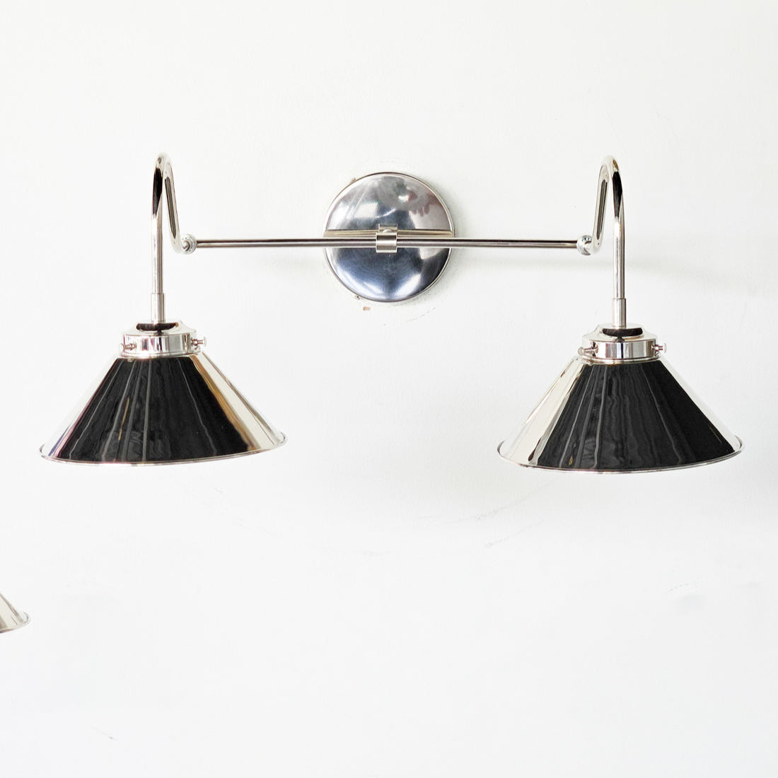 Various Colors Double Wall Sconce Light - Elegant Cone Shade