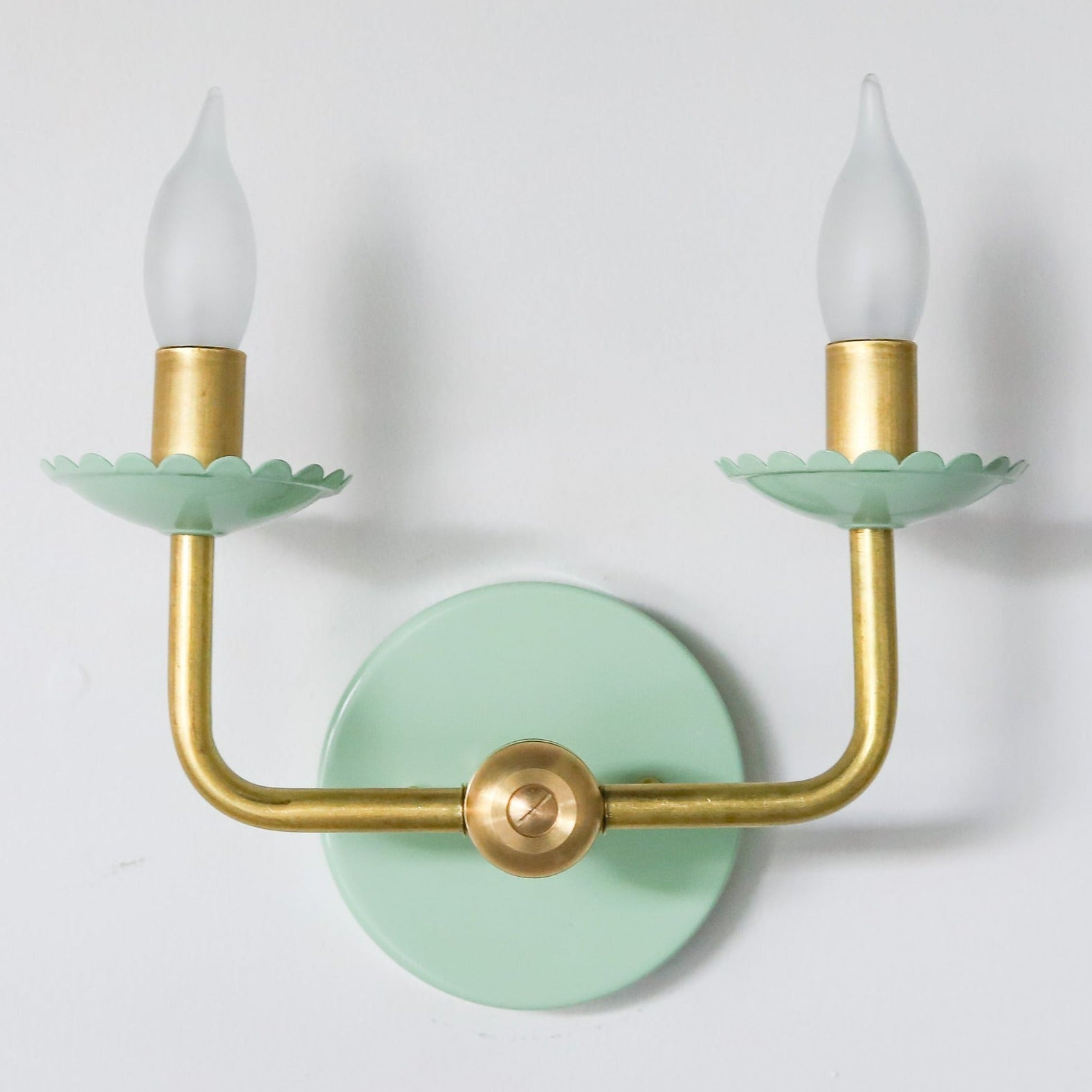 Retro Two Light Wall Sconce - Scalloped Design for Elegant Interiors