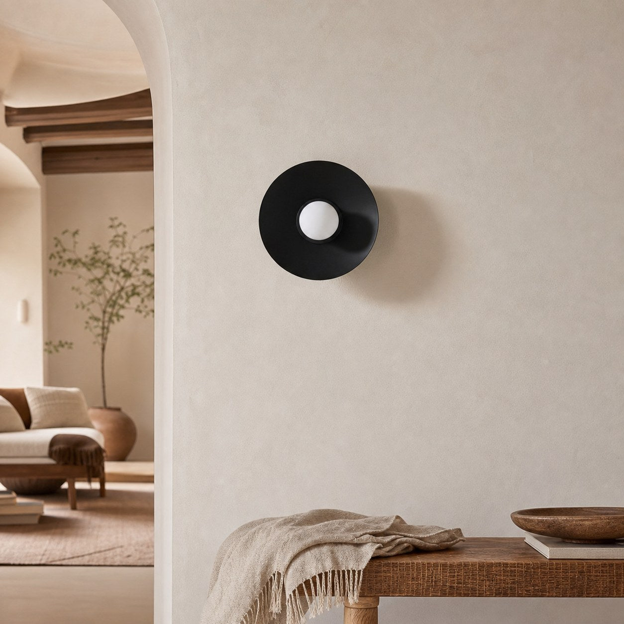 Radiro Globe Brass and Black Wall Light - Minimalist Scandinavian Sconce