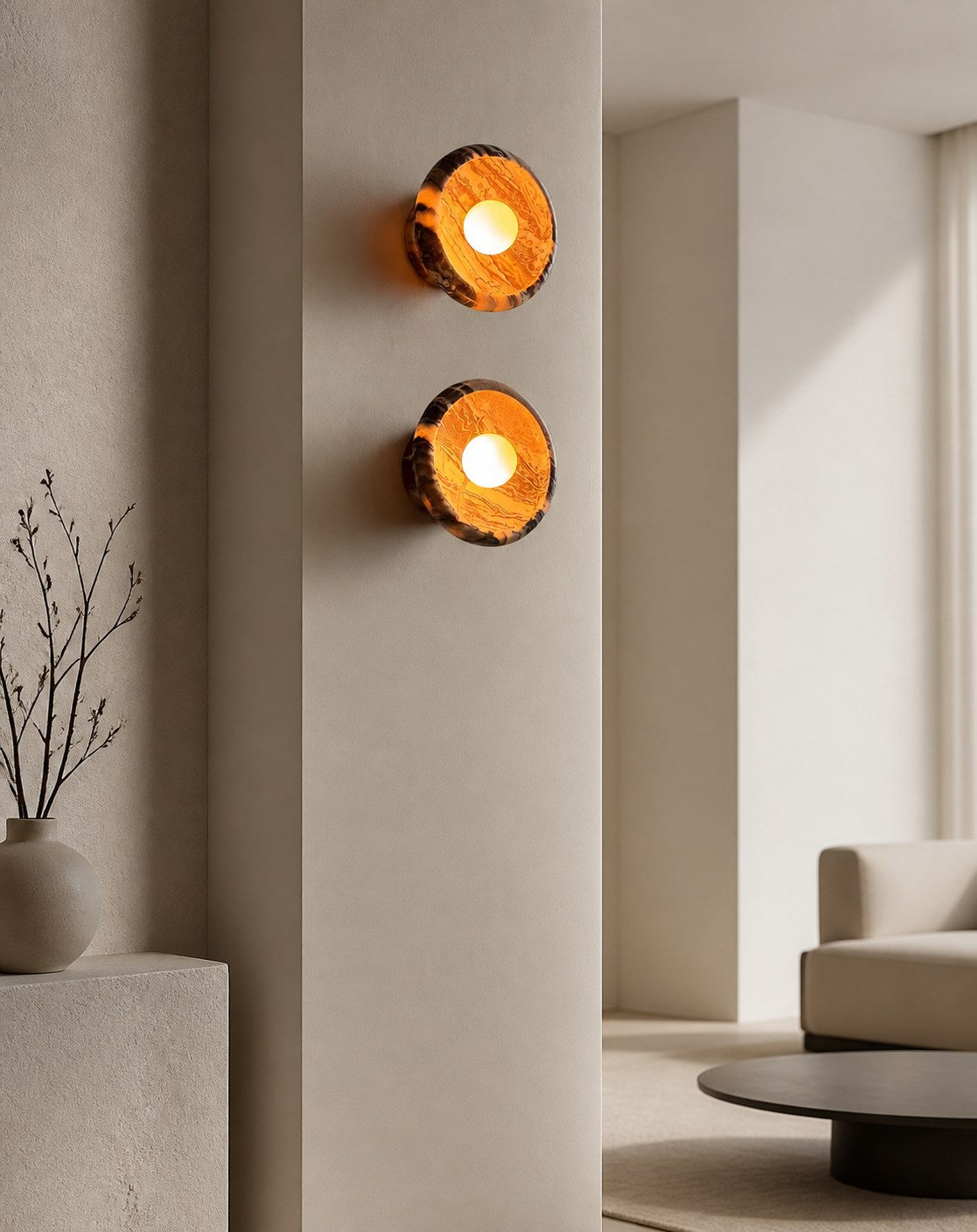Piedra Marble Wall Lamp