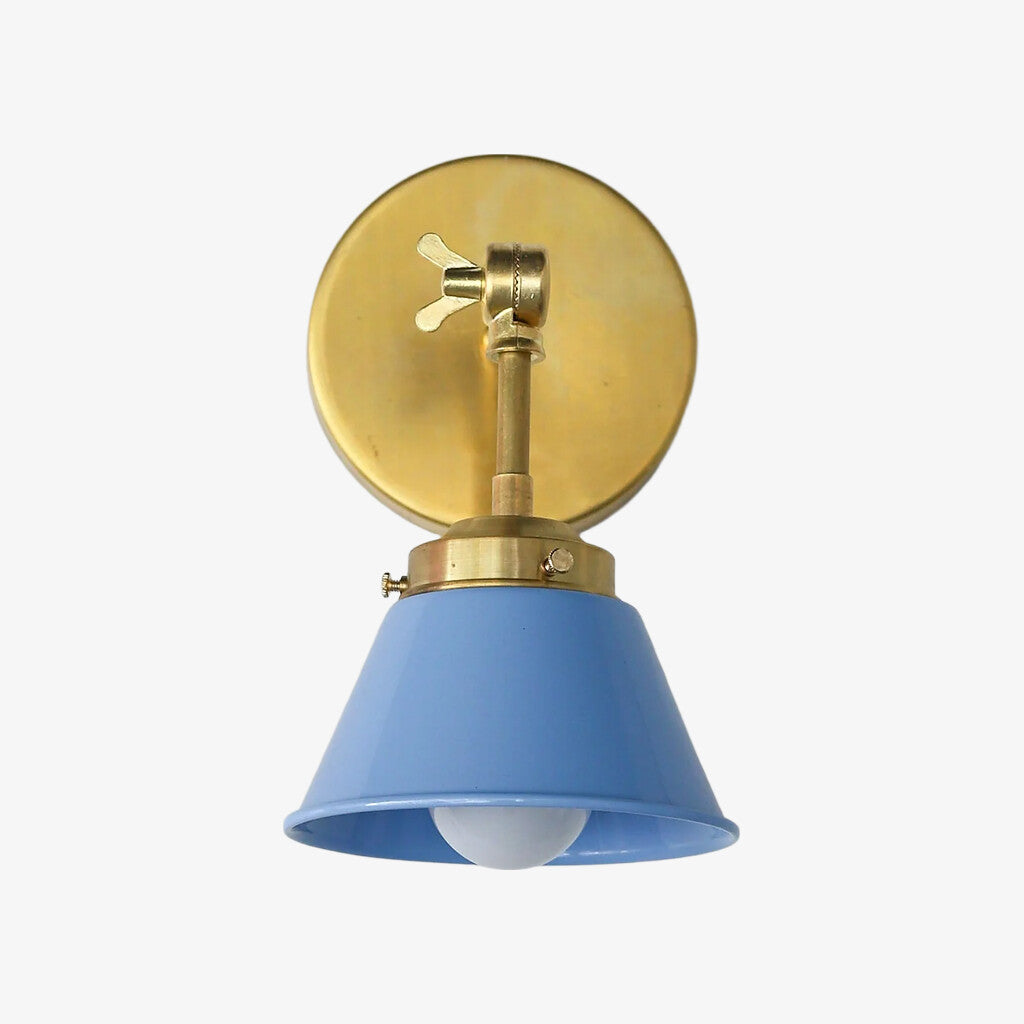 Modern Cone With Elegant Swivel Mechanism Brass Wall Lamp