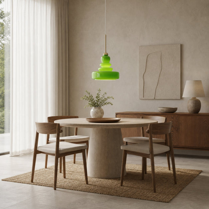 Glimora Decorative Pendant Lamp – Vintage Glass and Metal Pendant for Living Areas