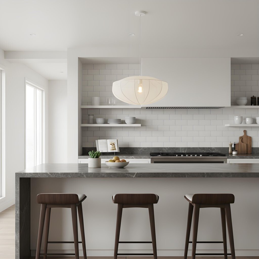 Lumifil Modern Mesh Pendant Light - Hanging Fabric Lghts are Suitable for Dining Rooms or Kitchen Islands