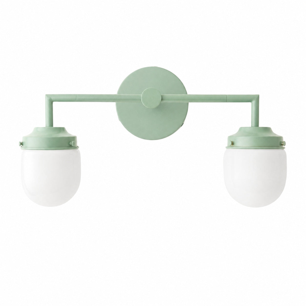 Opalume Glass Double Vanity Light - Vintage Style Bathroom Double Wall Lighting