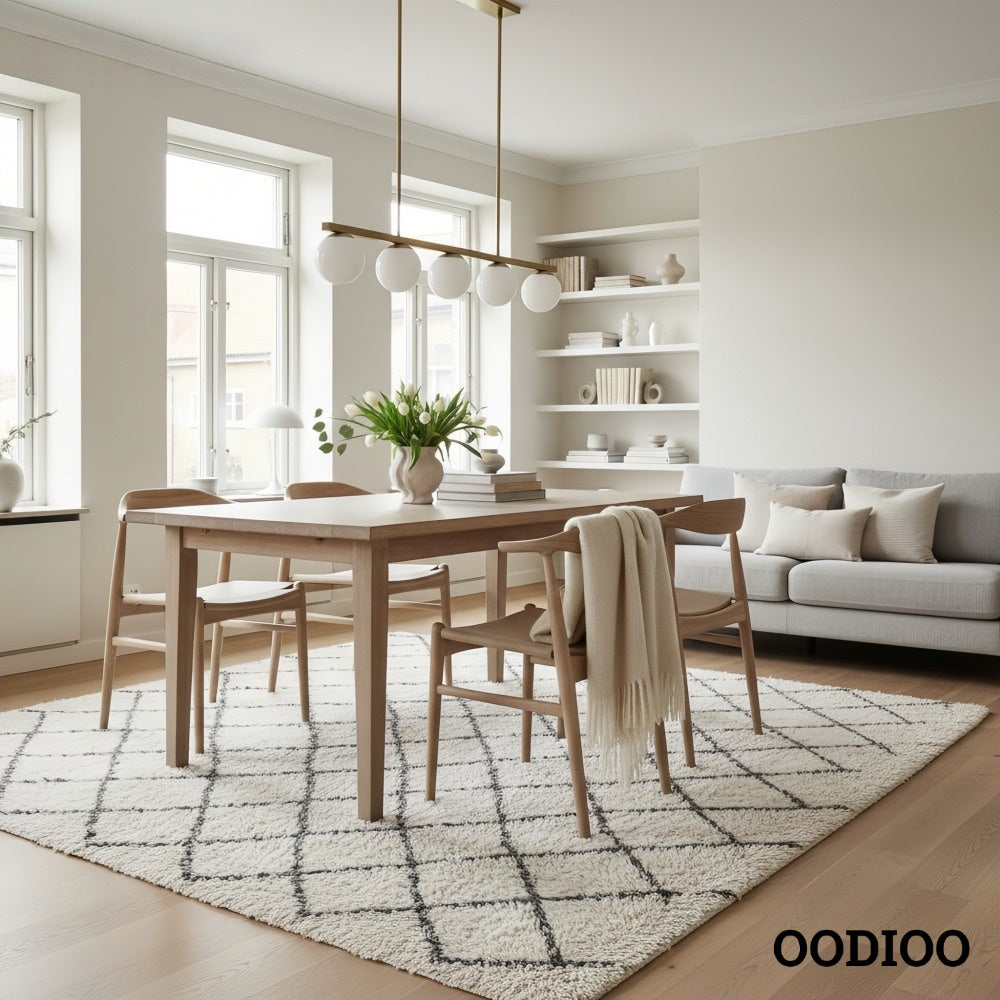 Brelia Elegant Modern Chandelier – Milk-Glass Globes with Metal Beam for Living Spaces