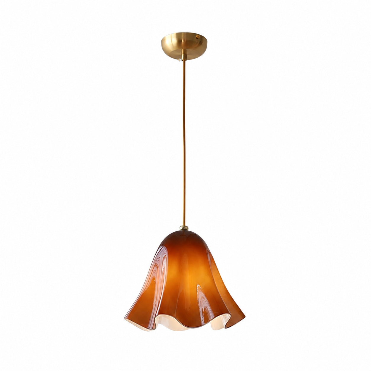 Bellina Artistic Glass Pendant Light - Modern Bloom Inspired Hanging Ceiling Lamp