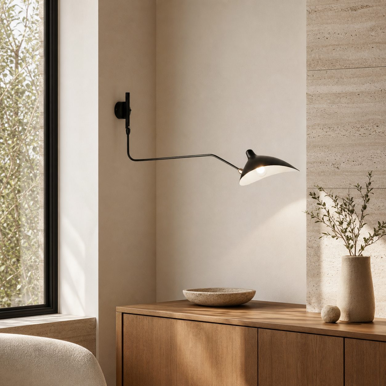 Arclume Modern Minimalist Designer Wall Lamp – Sleek Adjustable Arm Sconce Contemporary Lighting N42