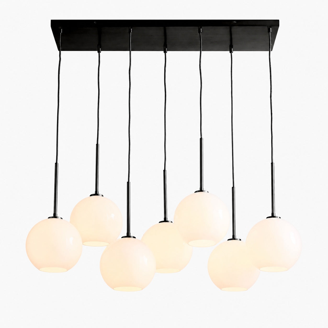 Selvion Elegant 7-Light Globe Chandelier – Glass Pendant Light