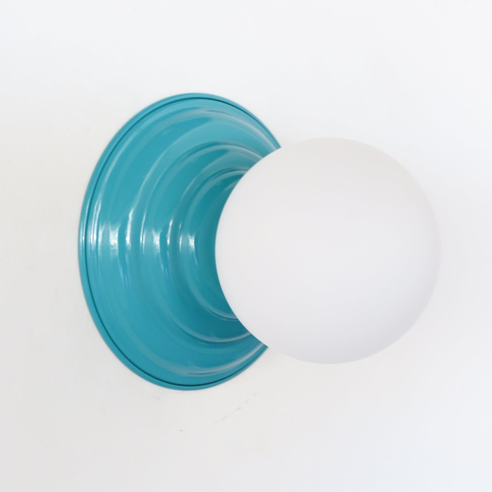 Retro Flushmount Ceiling Light or Wall Sconce - Minimalist Glass Globe