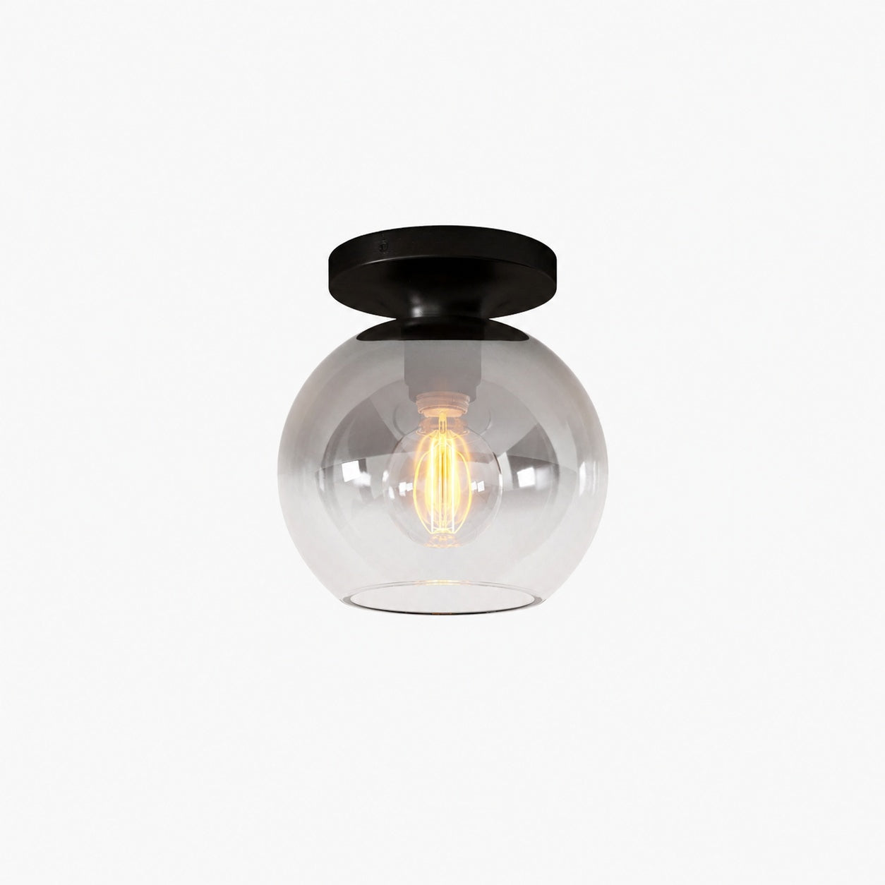 Selvion Modern Globe Pendant Light - Damp-Rated Bathroom Lighting - Luxe Glass Shade