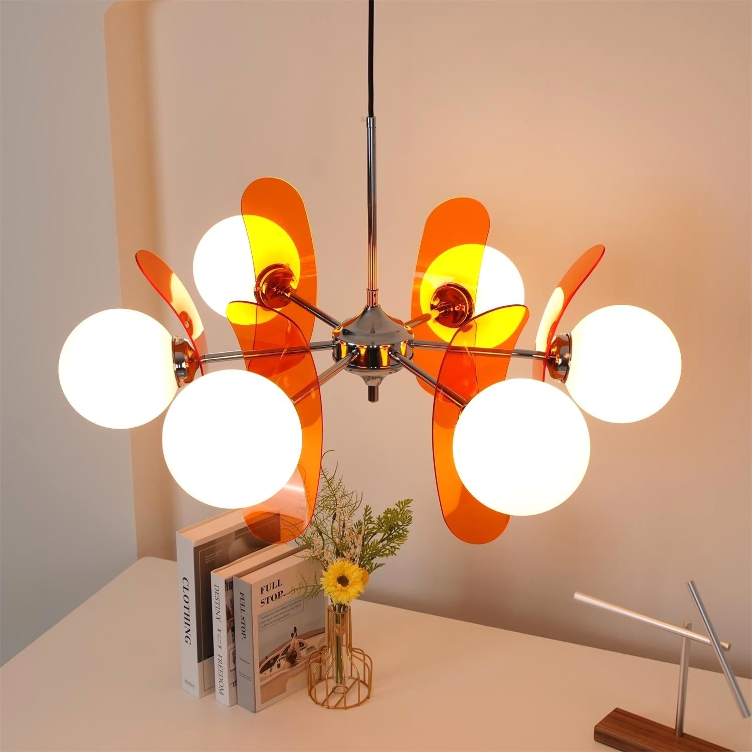 Modern Skateboard Shape Chandelier