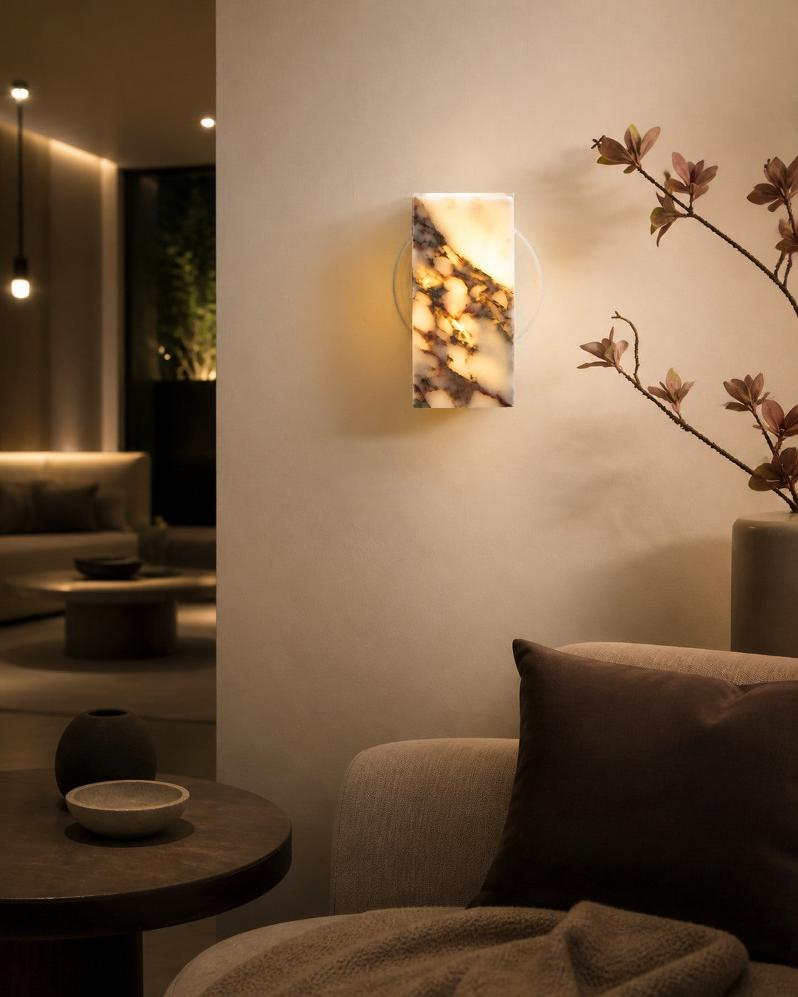 Square Marble Wall Lamp
