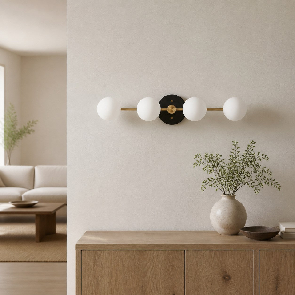 Glorica Glass Long Vanity Light - Modern Minimalist Wall Sconce Design