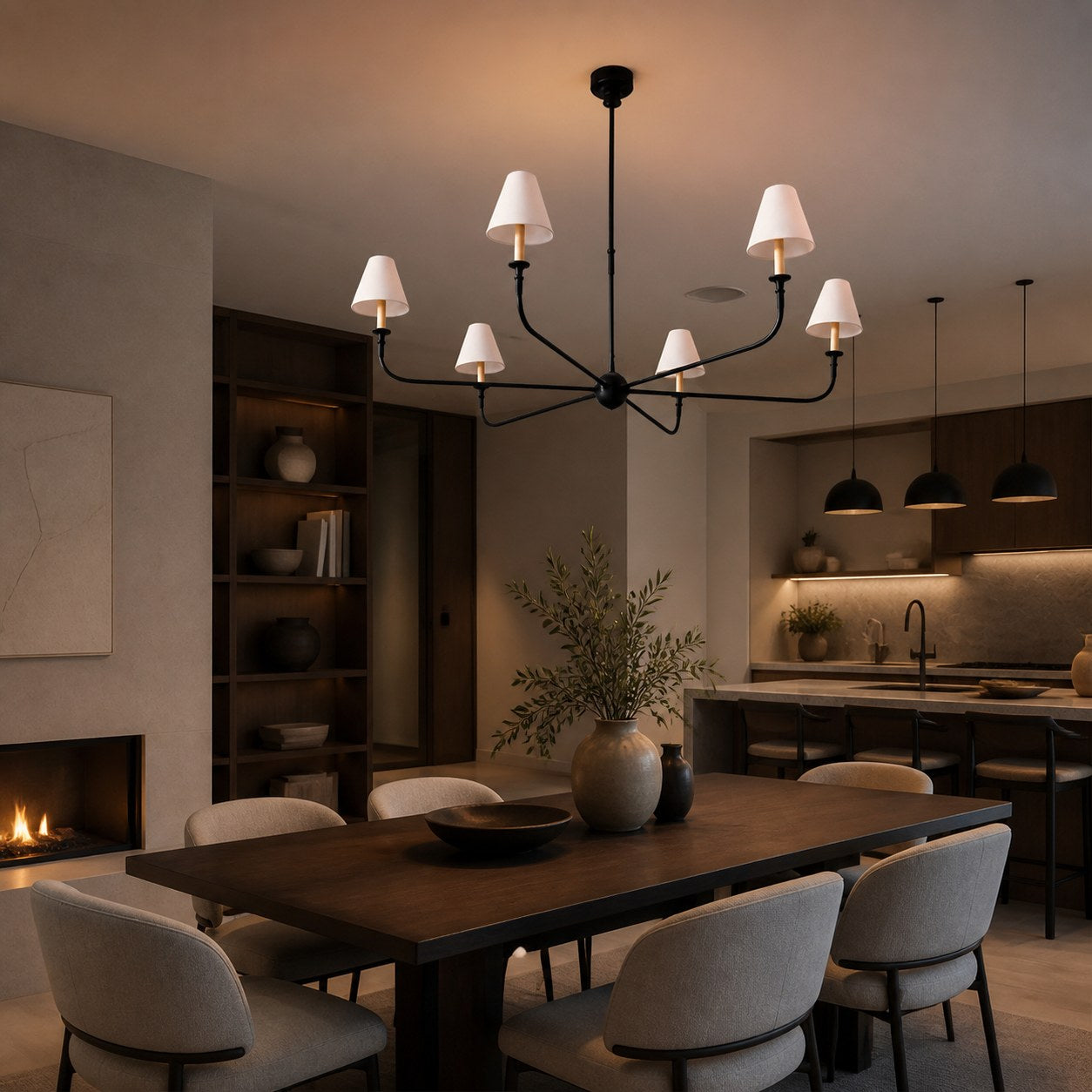 Piaf Grande Modern Industrial Metal Chandelier