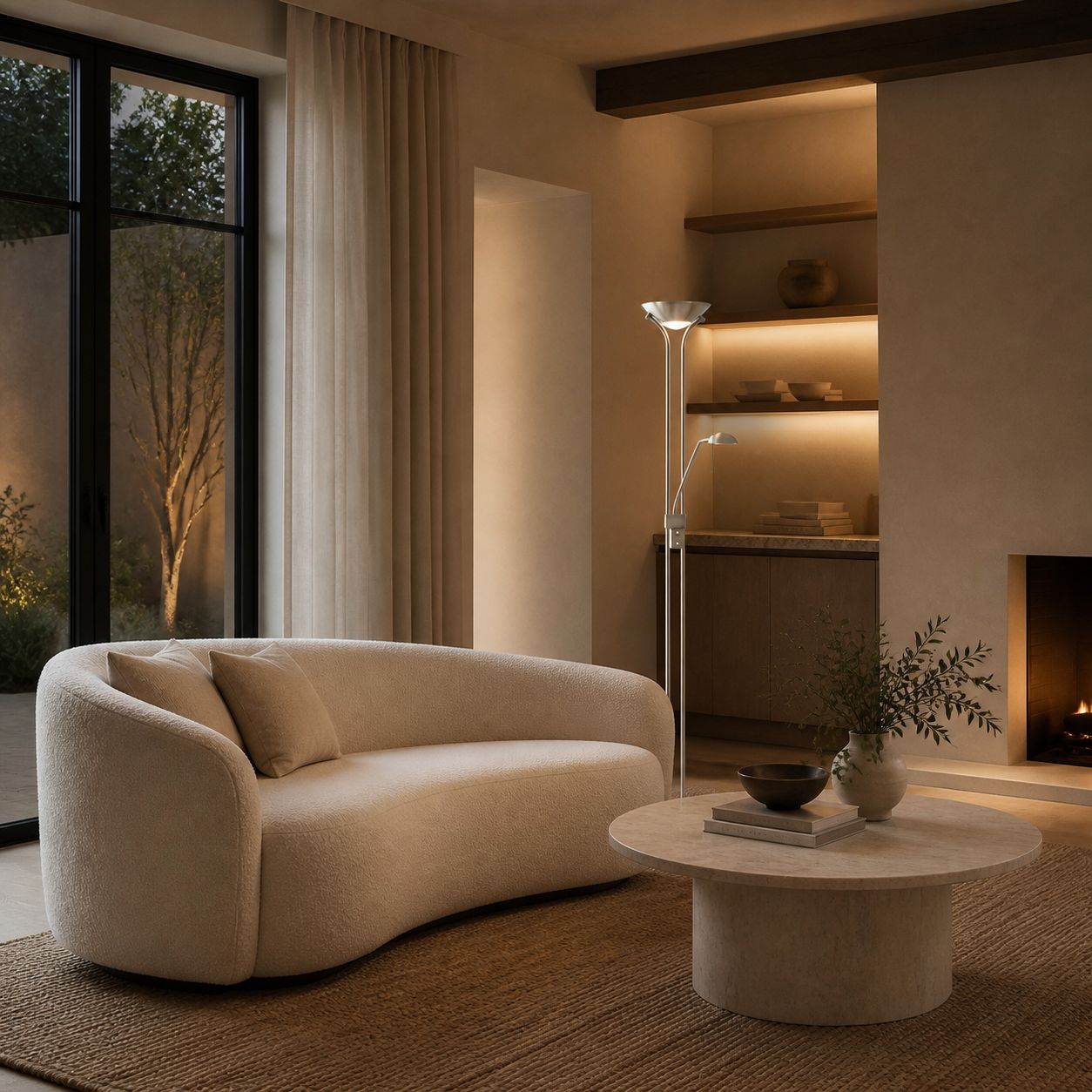 Linexis Art Deco Metal & Opal Glass Floor Lamp – Dual-Light Design for Modern Interiors