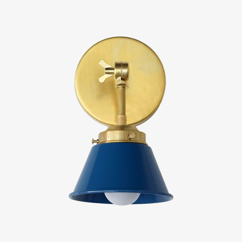 Modern Cone With Elegant Swivel Mechanism Brass Wall Lamp