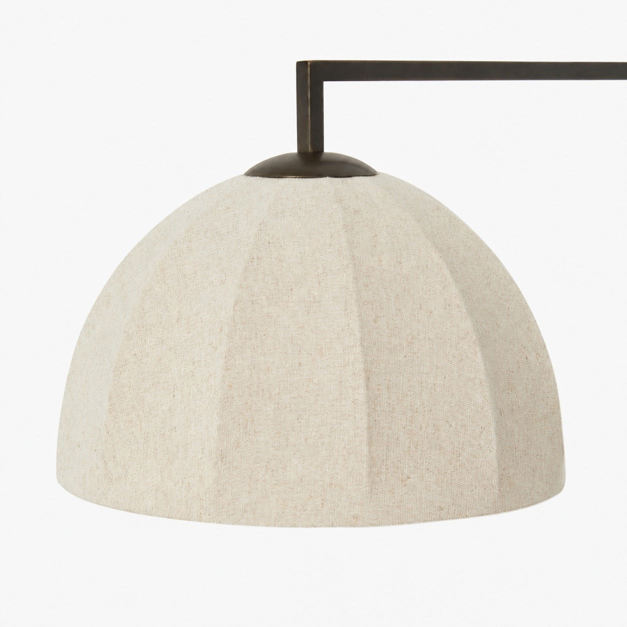 Lumarys Swing-Arm Sconce – Sculptural Linen Shade Wall Lamp in Organic Style for Living or Bedroom
