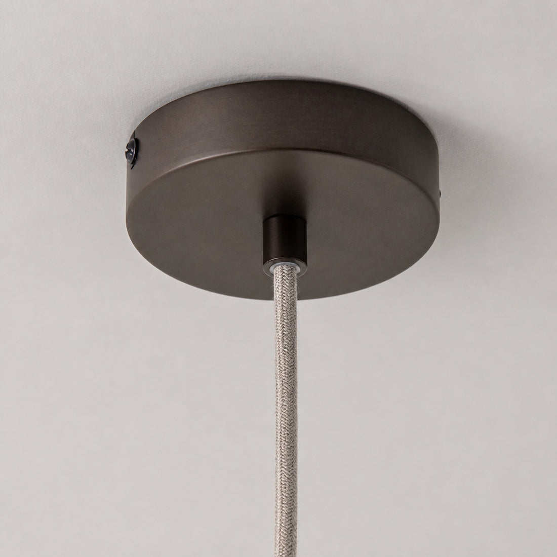 Zalen Layered Linen Pendant – Bronze Ceiling Light for Living & Dining